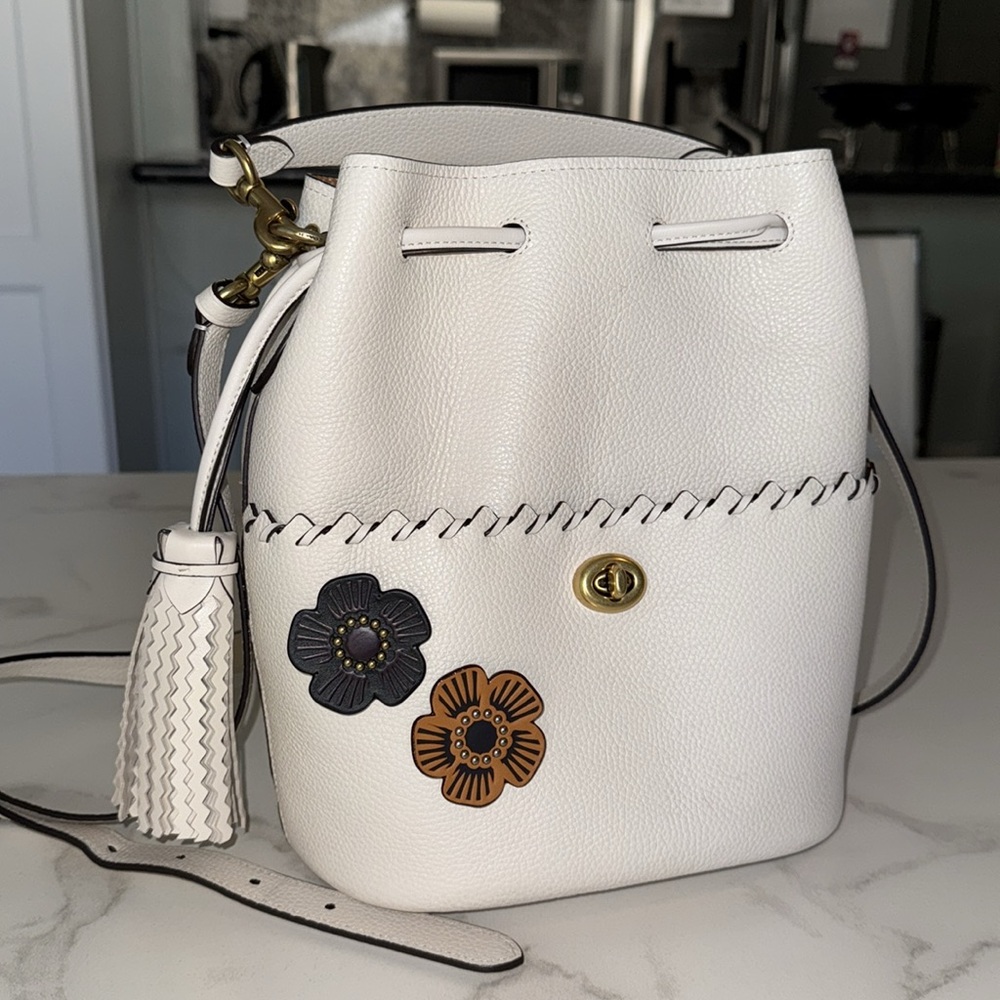 COACH Lora Bucket Bag with Whipstitch Detailing